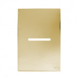 Placa p/ 1 Interruptor Horizontal 4x2 - Novara Glass Dourado